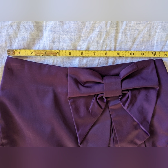 Royal purple pencil skirt H&M size 6 with pretty bow 💜 - Picture 3 of 10